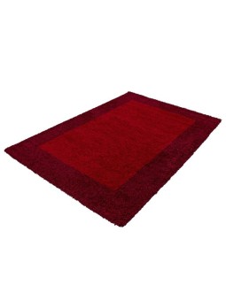 Alfombra peluda de pelo largo, borde de diseño, colores y tamaños disponibles.