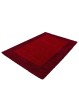 Alfombra peluda de pelo largo, borde de diseño, colores y tamaños disponibles.