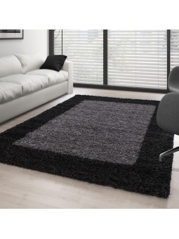 Anthracite shaggy rug with...