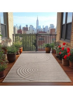 Tappeto da esterno beige,...