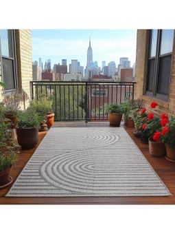 Tappeto da esterno grigio,...