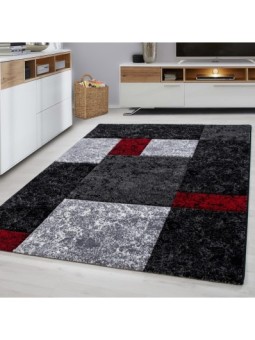 Short pile rug, checkered...