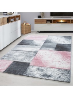 Short pile rug, checkered...