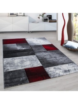 Short pile rug, checkered...