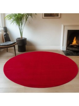Tapis rond Rouge Lavable...