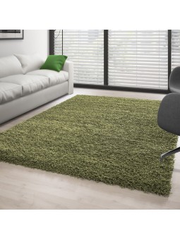 Alfombra peluda verde suave...