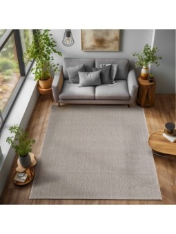Tapis bouclé moderne brun...