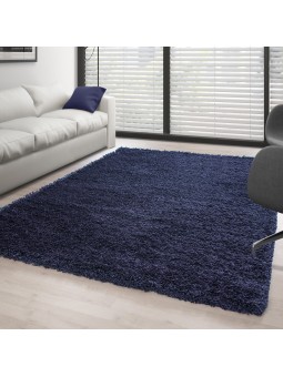 Alfombra peluda azul marino...