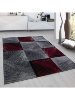 Short pile rug, checkered...