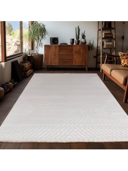 Living room rug with zigzag...