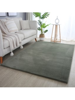 Tüylü halı, Düz yeşil renk,...