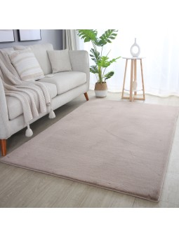Hoogpolig vloerkleed, beige...