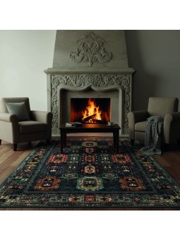 Çok renkli antrasit kilim,...