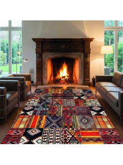 Tapis patchwork motifs...