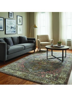 Tapis vintage multicolore...