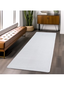 Tvättbar vit matta, kort...