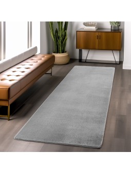 Silver Washable Rug, Short...