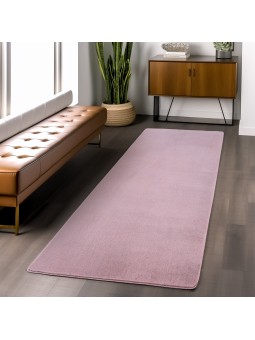 Tvättbar rosa matta, kort...