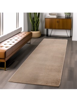 Tvättbar beige matta, kort...