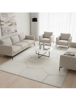 Tappeto moderno color crema...