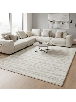 Modern krämfärgad matta med...