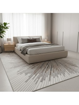 Tappeto moderno grigio e...